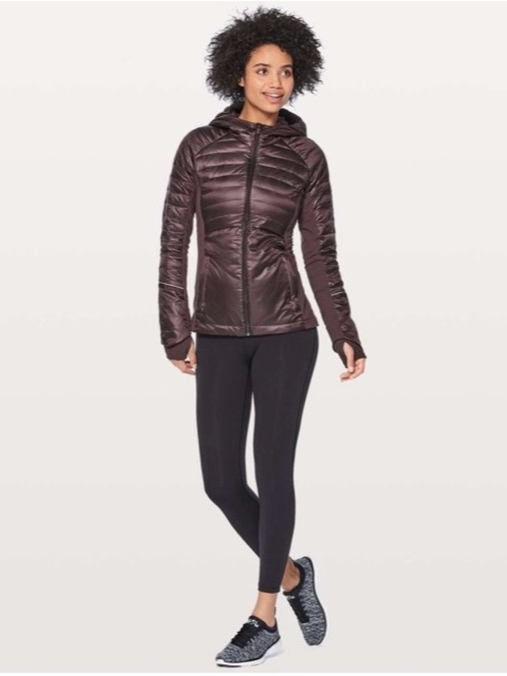 Lululemon Down For A Run Jacket II 800-Fill - Black Cherry - Size 6